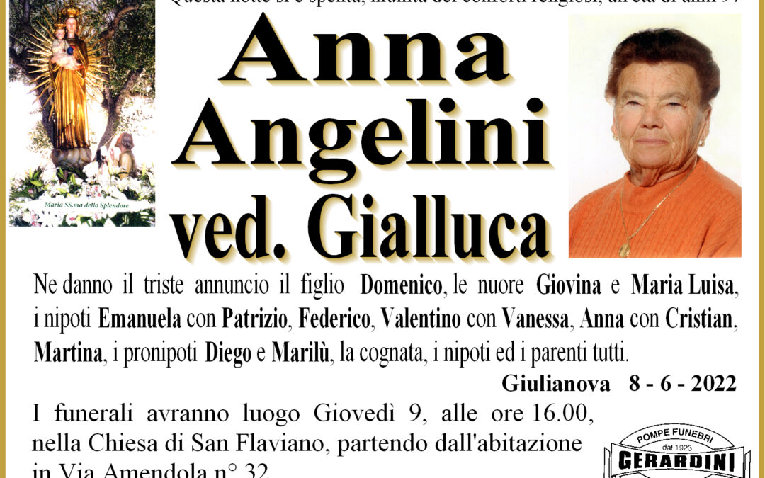 ANNA ANGELINI ved. GIALLUCA