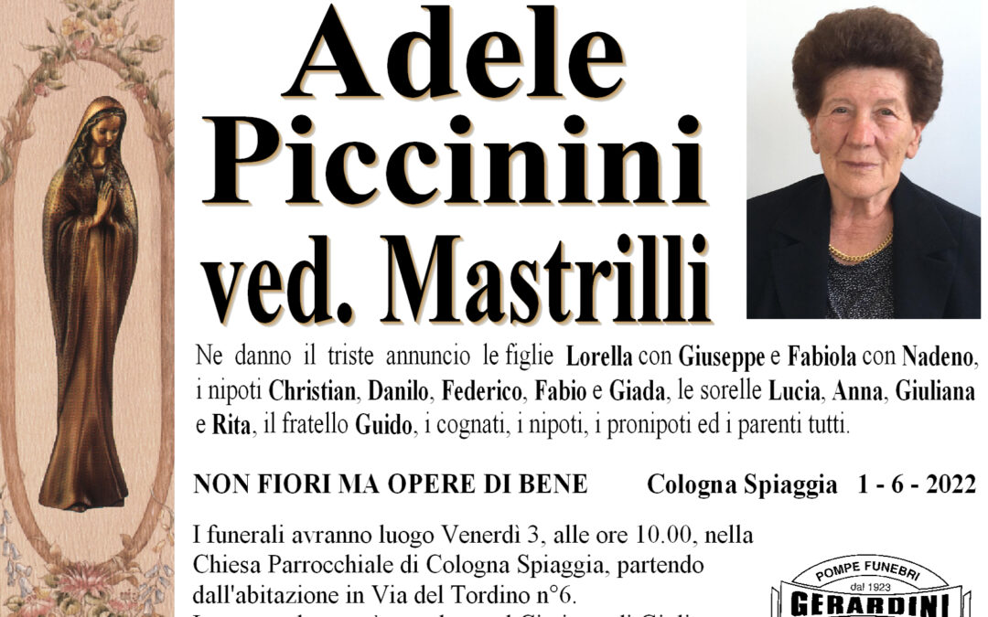 ADELE PICCININI ved. MASTRILLI