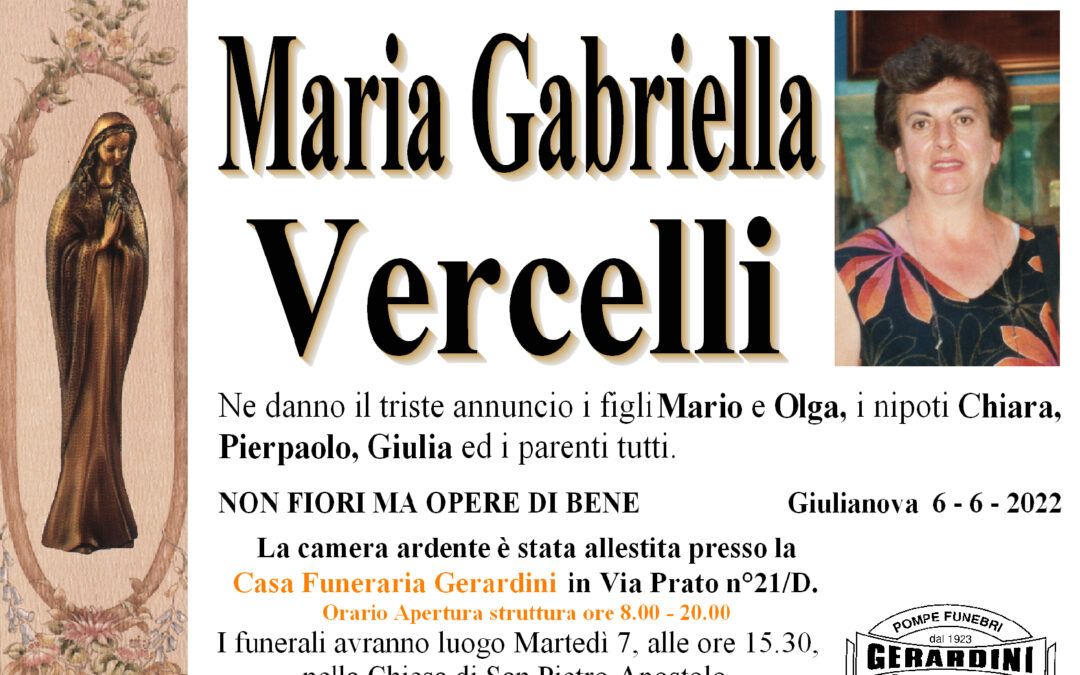 MARIA GABRIELLA VERCELLI