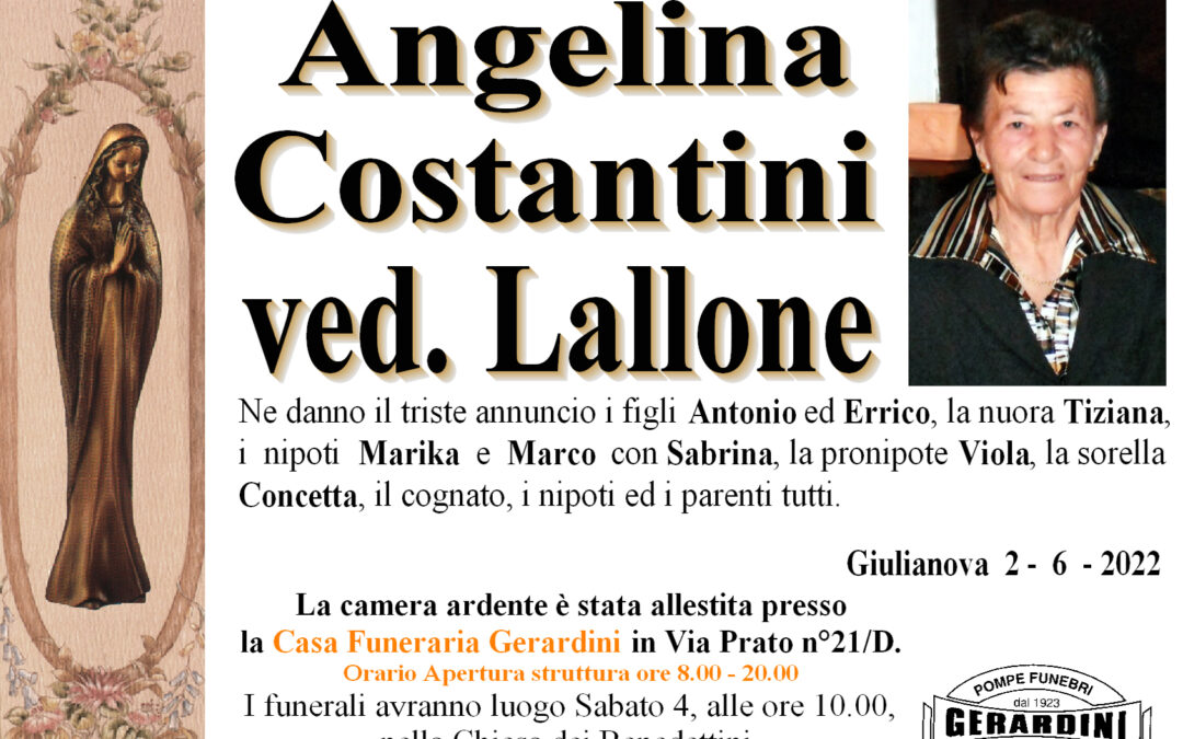 ANGELINA COSTANTINI ved. LALLONE