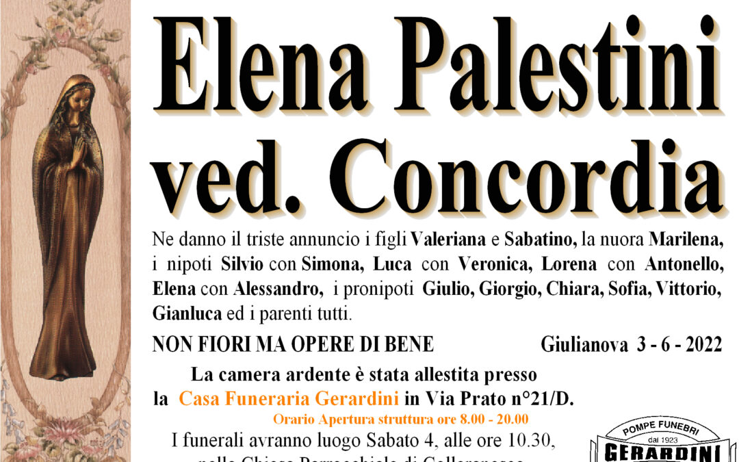 ELENA PALESTINI ved. CONCORDIA