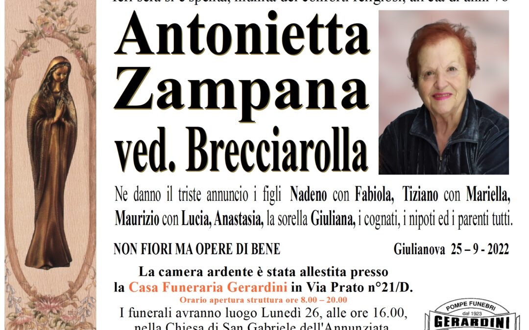 ANTONIETTA ZAMPANA VED. BRECCIAROLLA
