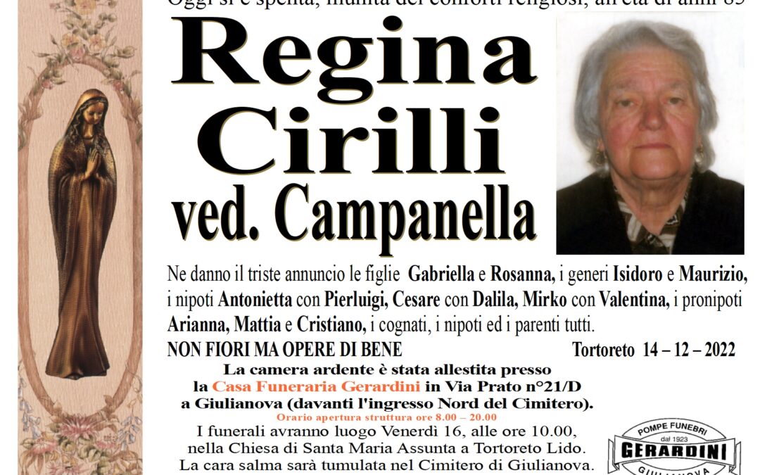 REGINA CIRILLI VED. CAMPANELLA