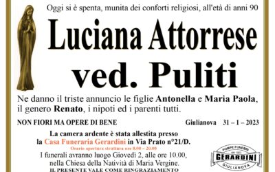 LUCIANA ATTORRESE ved. PULITI