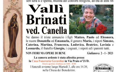 VALLI’ BRINATI VED. CANELLA