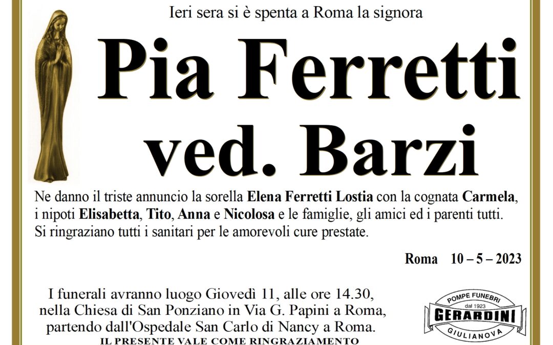 PIA FERRETTI VED. BARZI