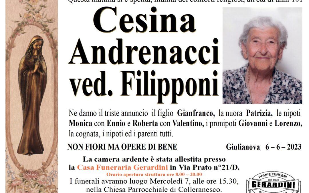 CESINA ANDRENACCI VED. FILIPPONI