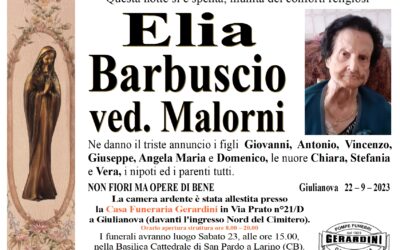 ELIA BARBUSCIO VED. MALORNI