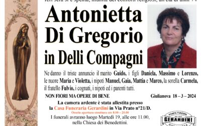 ANTONIETTA DI GREGORIO IN DELLI COMPAGNI