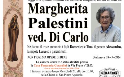 MARGHERITA PALESTINI VED. DI CARLO
