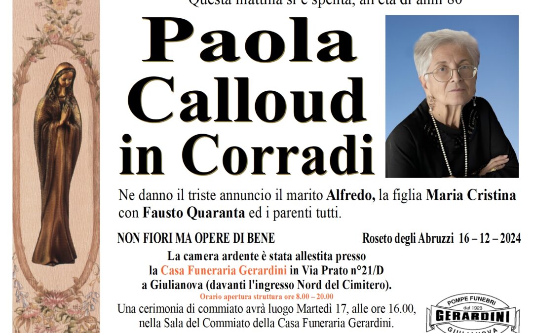 PAOLA CALLOUD IN CORRADI