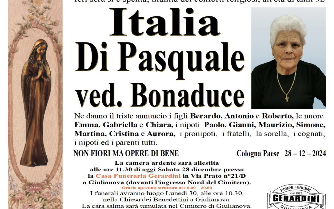 ITALIA DI PASQUALE ved. BONADUCE