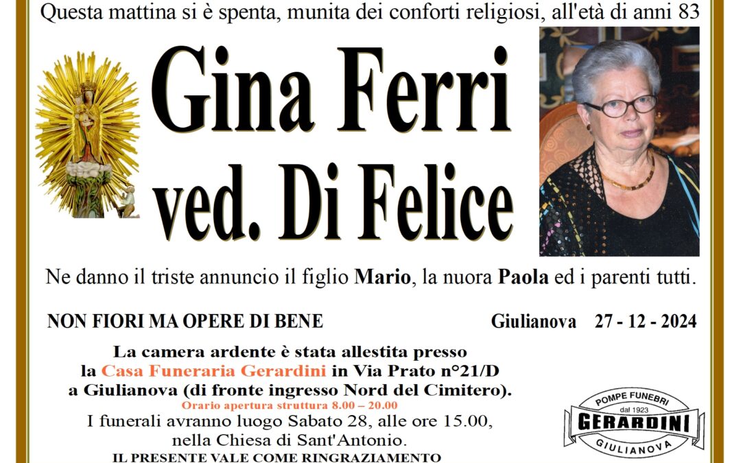 GINA FERRI VED. DI FELICE