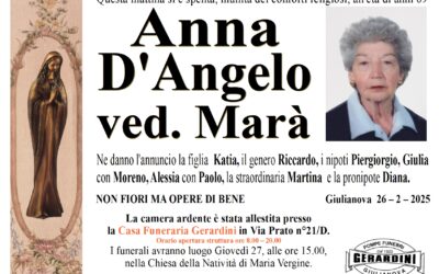 ANNA D’ANGELO VED. MARA’