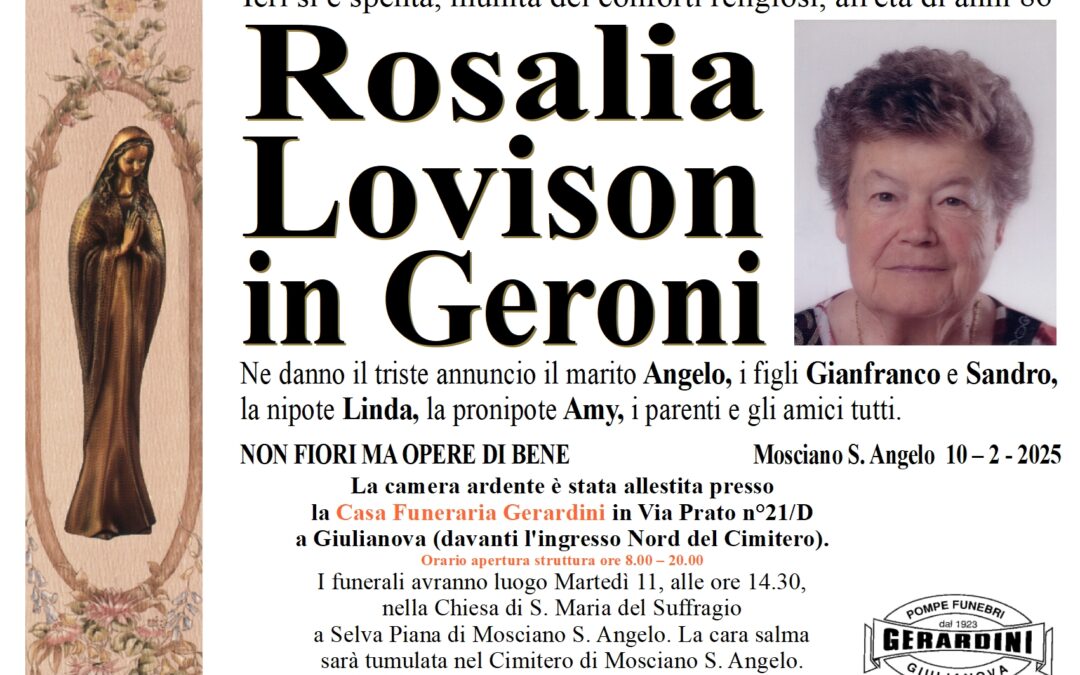 ROSALIA LOVISON in GERONI