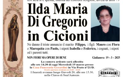 ILDA MARIA DI GREGORIO IN CICIONI