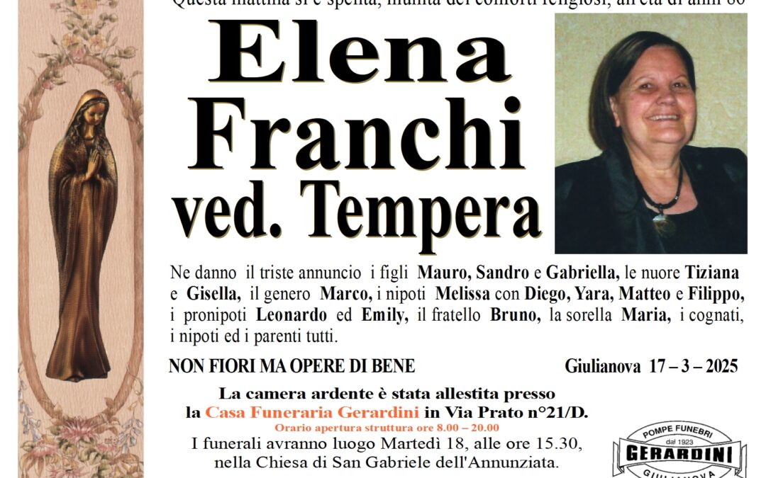 ELENA FRANCHI VED. TEMPERA