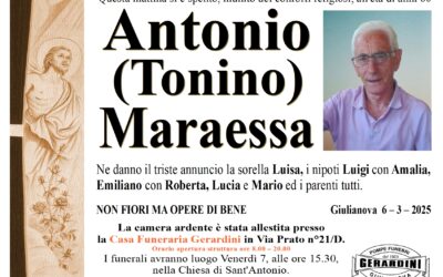 ANTONIO (TONINO) MARAESSA