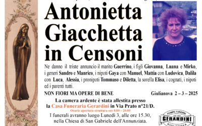 ANTONIETTA GIACCHETTA IN CENSONI