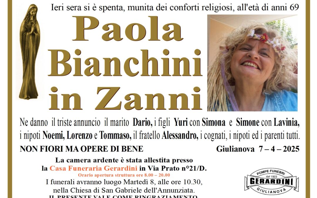 PAOLA BIANCHINI in ZANNI