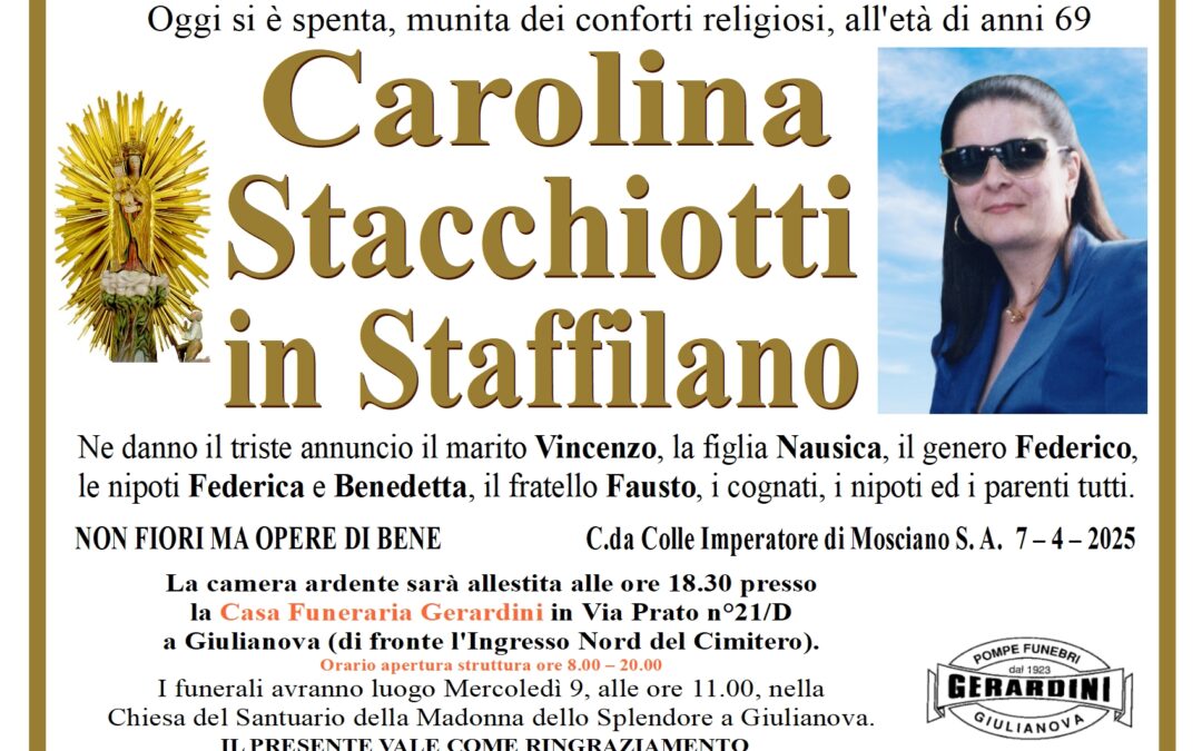 CAROLINA STACCHIOTTI IN STAFFILANO