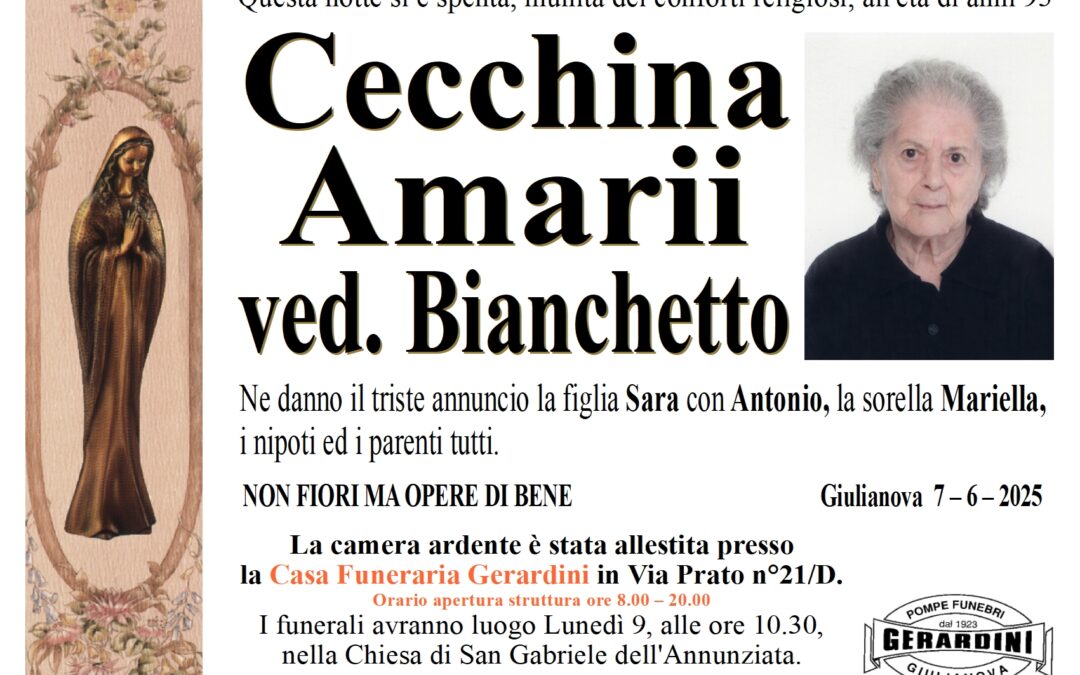 CECCHINA AMARII VED. BIANCHETTO