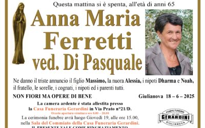 ANNA MARIA FERRETTI VED. DI PASQUALE