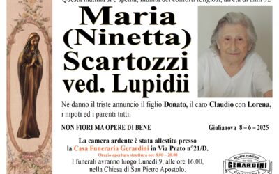 MARIA (NINETTA) SCARTOZZI VED. LUPIDII