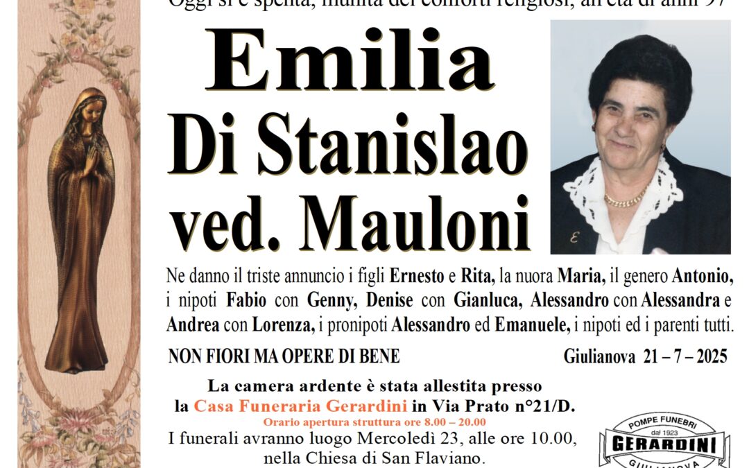 EMILIA DI STANISLAO ved. MAULONI
