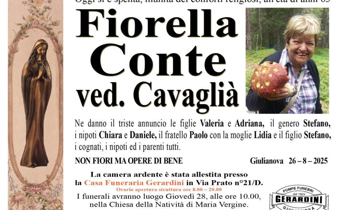 FIORELLA CONTE VED. CAVAGLIA’