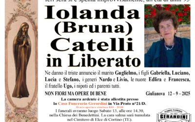 IOLANDA (BRUNA) CATELLI IN LIBERATO