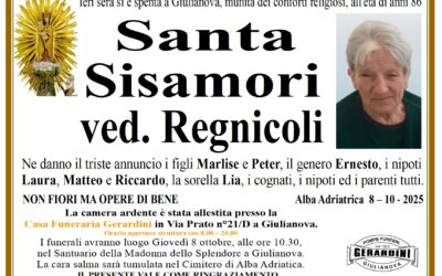 SANTA SISAMORI VED. REGNICOLI