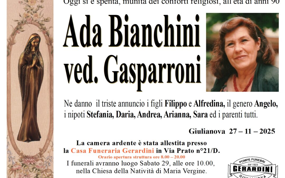 ADA BIANCHINI VED. GASPARRONI