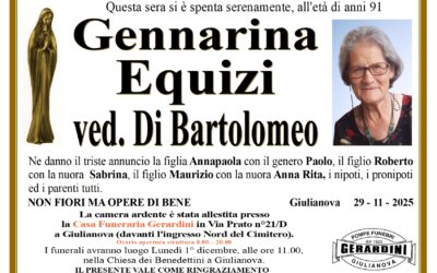 GENNARINA EQUIZI VED. DI BARTOLOMEO