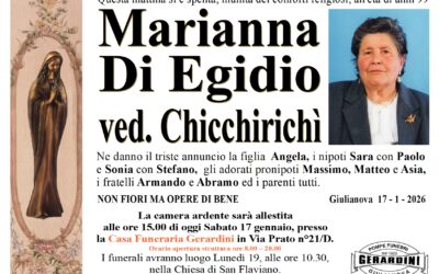 MARIANNA DI EGIDIO VED. CHICCHIRICHI’