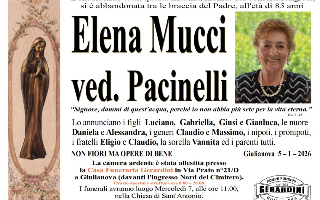 ELENA MUCCI VED. PACINELLI