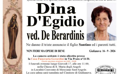 DINA D’EGIDIO VED. DE BERARDINIS