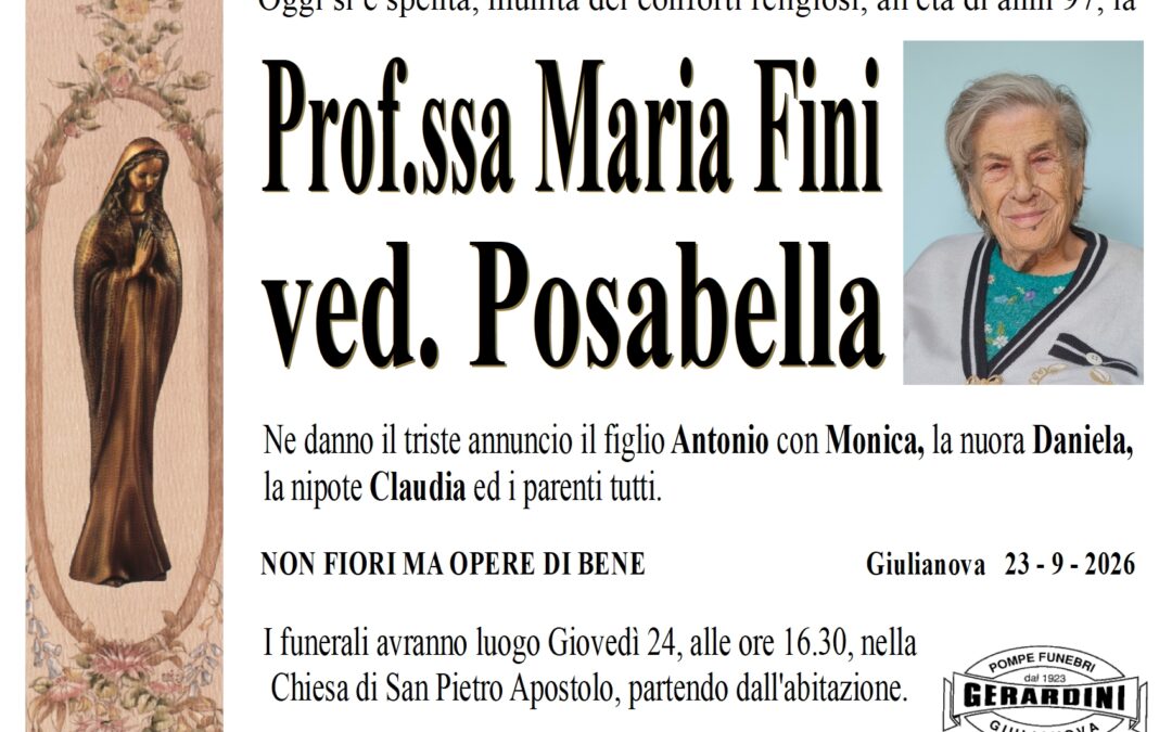 MARIA FINI VED. POSABELLA