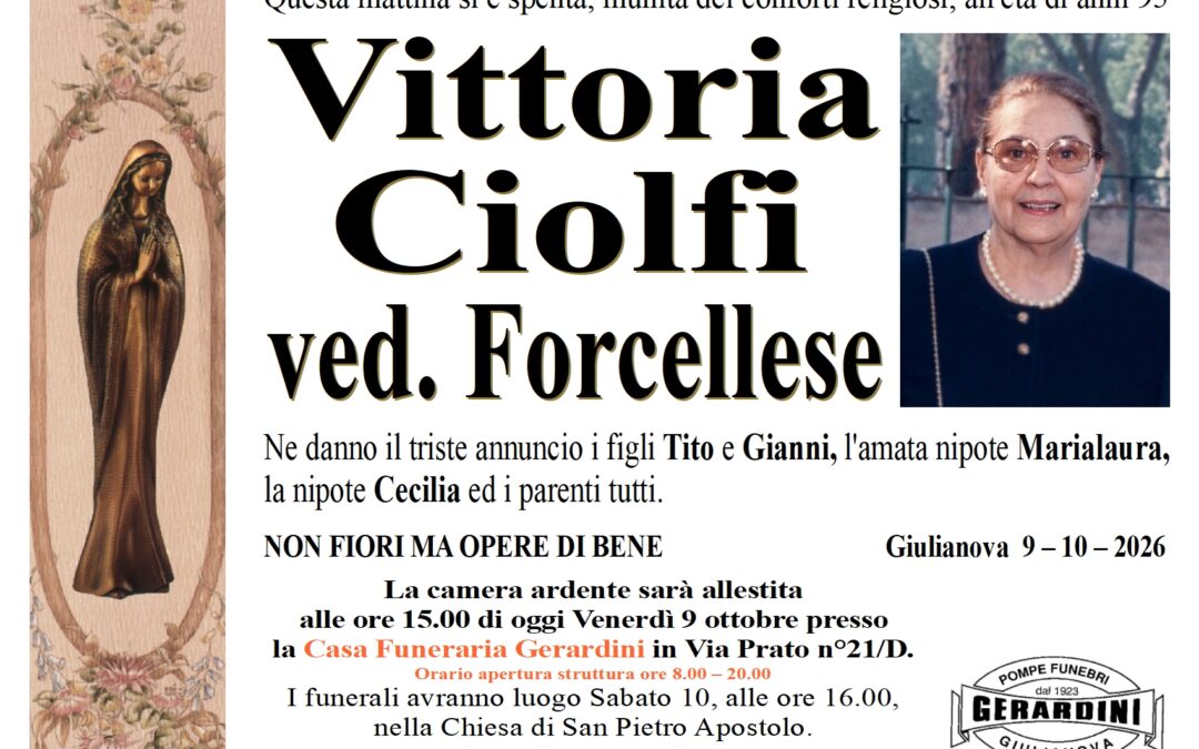 VITTORIA CIOLFI VED. FORCELLESE
