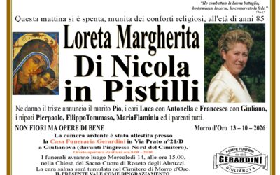 LORETA MARGHERITA DI NICOLA IN PISTILLI