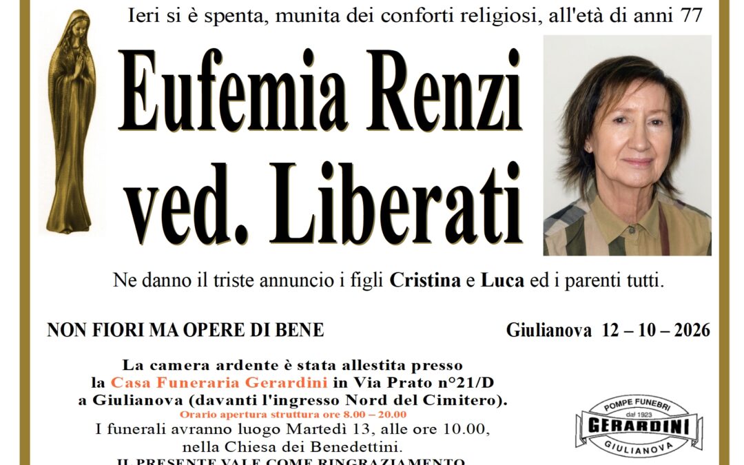 EUFEMIA RENZI VED. LIBERATI